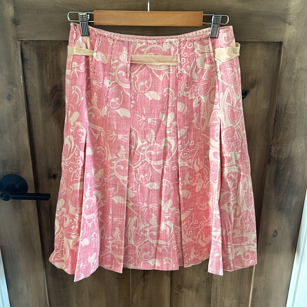 Elie Tahari Pink and white pleated skirt - Picture 12 of 16